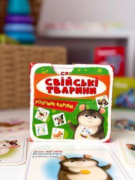 Набір розвиваючих карток &laquo;Свійські тварини&raquo; 🧠✨ F00024744 фото