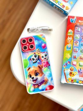📱 Музична іграшка  IPHONE &ldquo;Розумний телефончик&rdquo; (Тваринки: собачки та котики) 84905 с фото