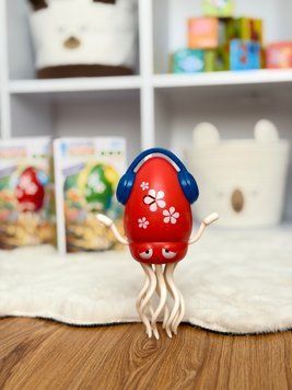 🐙✨ Музичний кальмар, який танцює, світиться та веселить малюка! 🎶💃 (Червоний) 2855 червоний  фото