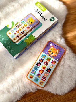 📱🐱 НАВЧАЛЬНИЙ ТЕЛЕФОН &laquo;КОШЕНЯ&raquo; Y-PHONE 🧡🩵 (оранжевий) YS2603B оранжевий фото